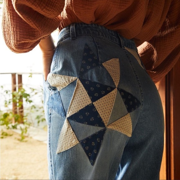 Free People Denim - Free People Down To Earth Patchwork Jeans | Free People Jeans